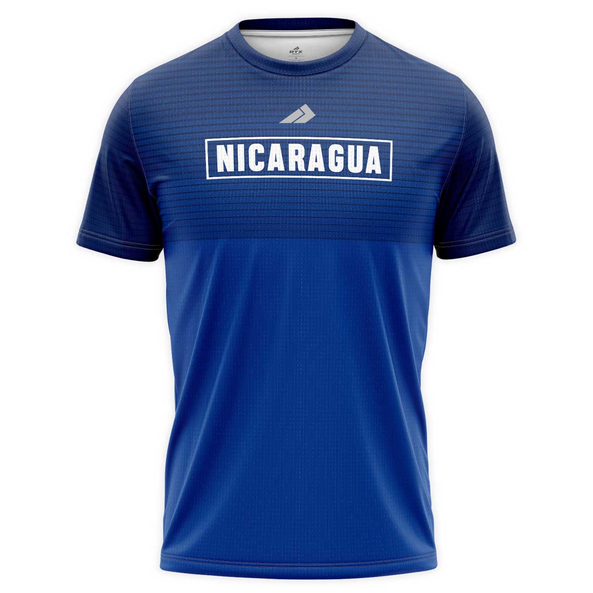 Camiseta de caballero cuello redondo Nicaragua Líneas Azul