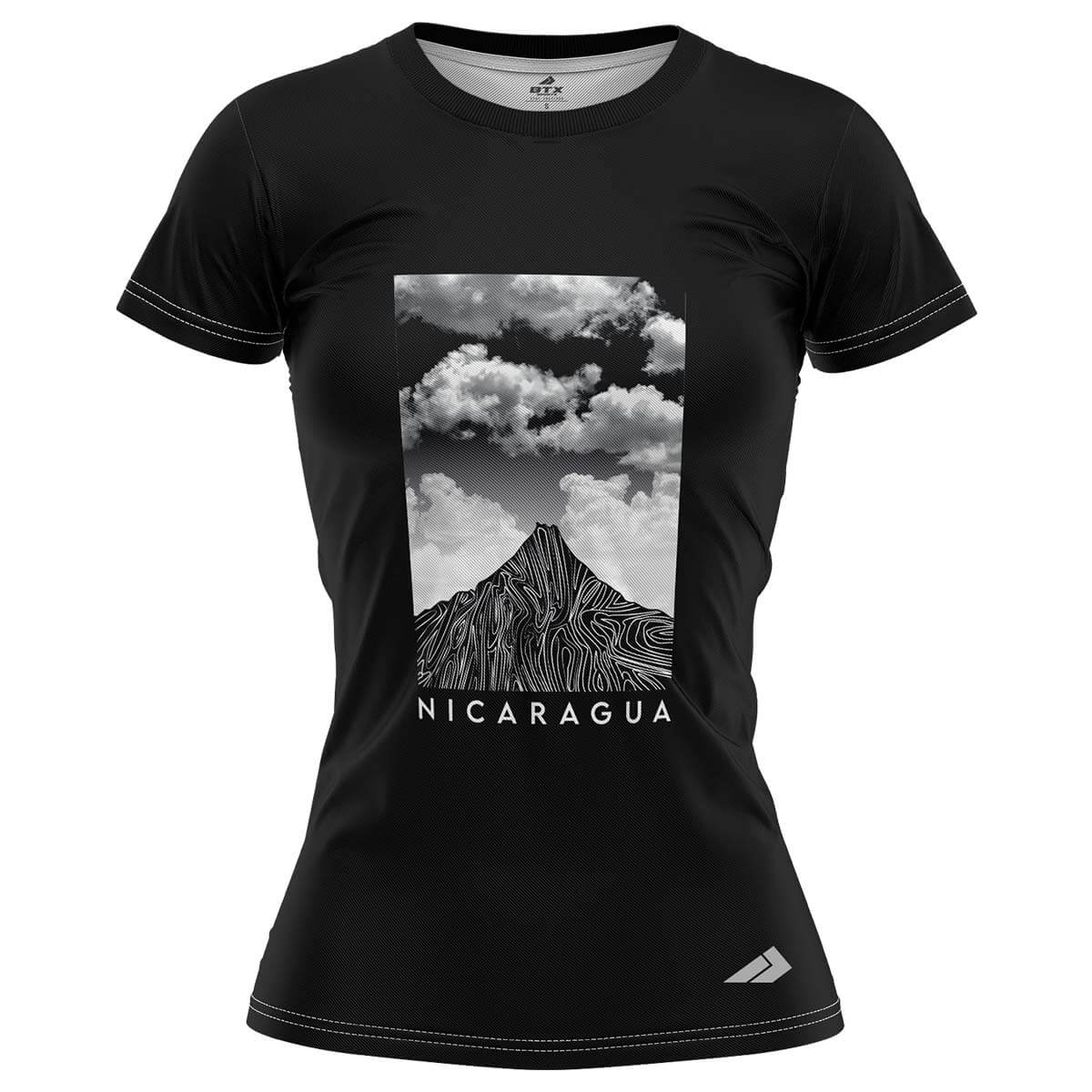 Camiseta Negra volcan Nicaragua dama