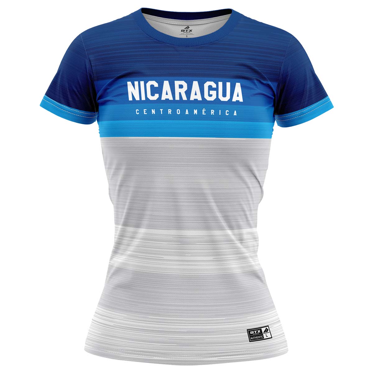 Camiseta Nicaragua Centroamérica azul dama