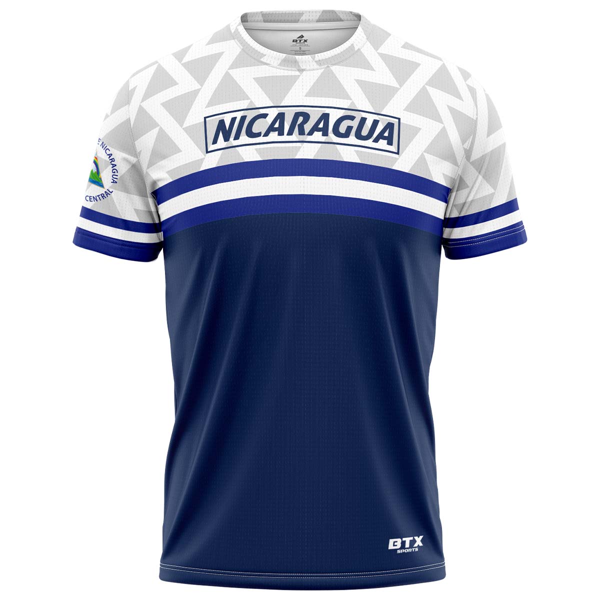 Camiseta Macarena blanco con azul de Nicaragua